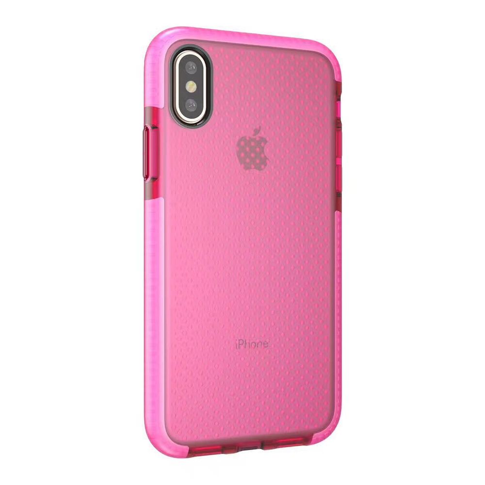 iPHONE Xs Max Mesh Hybrid Case (Hot Pink)